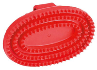 Zgrzebło dla konia, gumowe, czerwony, 15 cm, Covalliero
