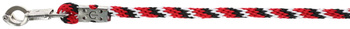 Uwiąz dla konia Mustang, bezpieczny karabińczyk, czerwony/czarny/biały, 200 cm, Covalliero