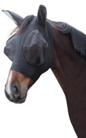Maska przeciwowadowa dla konia, z uszami, FinoStretch, czarny, roz. Pony, Covalliero